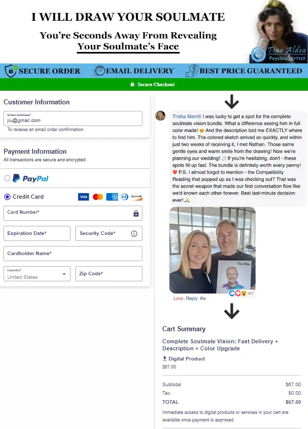 tina aldea checkout page $37 clickbank order