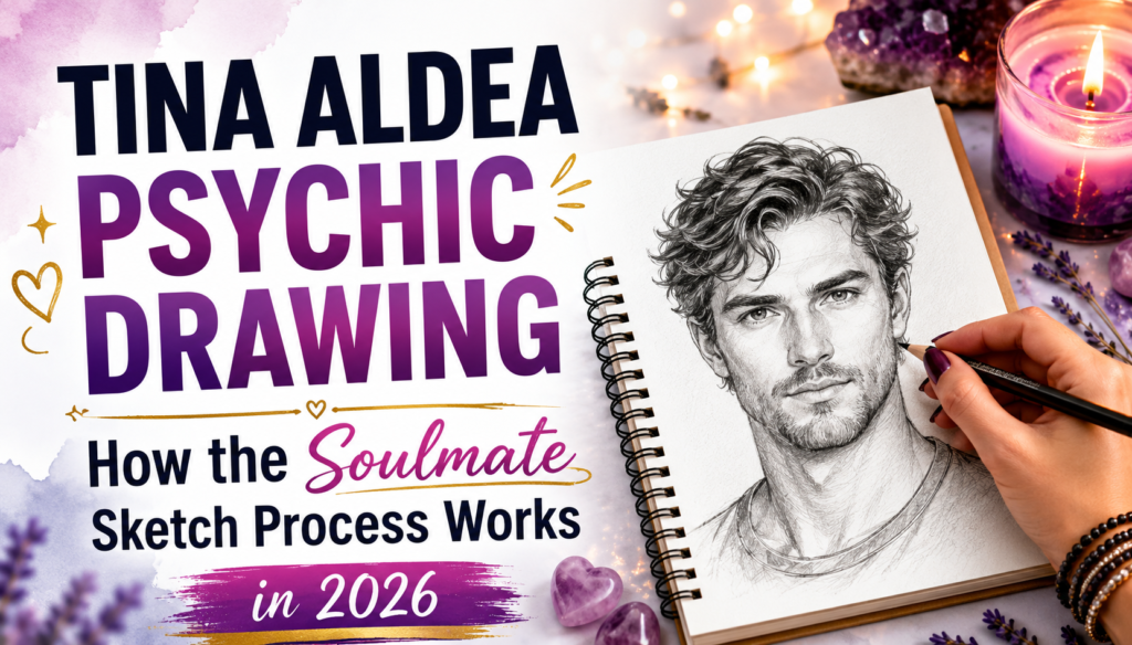 Tina Aldea psychic drawing soulmate sketch process explained for USA buyers in 2026